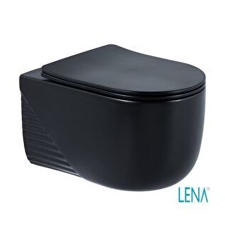 Lena ET-H5110MS Mat Siyah Kapak Dahil Asma Klozet