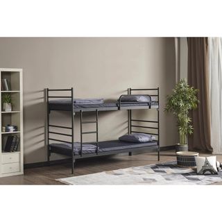 Argimo Linda 90x190 CM Yurt Apart Otel Şantiye Metal Siyah Ranza
