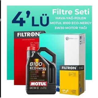 Filtron Hyundai i20 1.2 Benzin Motul Motor Yağlı 2009-2012 4'lü Filtre Bakım Seti