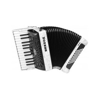 Hohner A16512 Bravo II 48 Akordiyon (White Pearl)