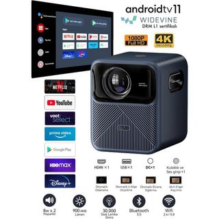 Wanbo Mozart 1 Pro Android TV L1 Lisanlı Projeksiyon Cihazı