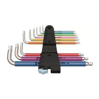Wera 3950-9 Hex-Plus Multicolour Top Baş Paslanmaz Renkli Alyan