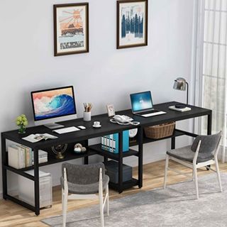 Zizuva 200x60x75 cm 2 Kişilik Siyah Çalışma Masası Fiyatları