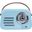 Kozmos FB-R303-BL Retro Mavi Radyo Bluetooth Hoparlör