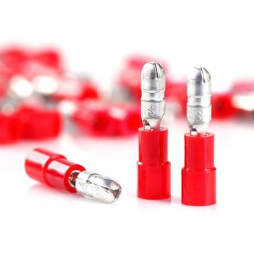 Ruimou 50 Connettori In Rame A Crimpare Rossi 19A AWG 22-16, Terminali Isolati In PVC Per Cavi, Auto, Famiglia, Elettrico (rosso - Foto 7