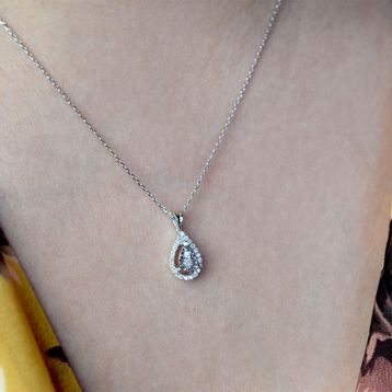 0.12 ct Damla Model Pırlanta Kolye