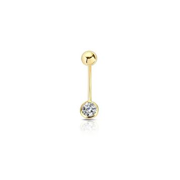 0.15 ct Pırlanta Göbek Piercing