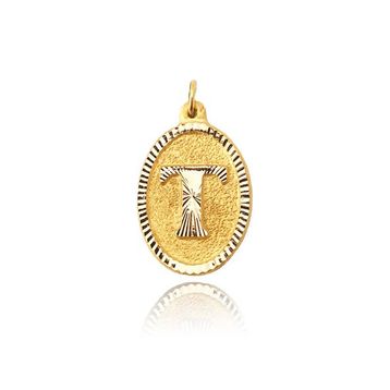 0.25 gr 14 Ayar Altın T Harf Kolye Ucu