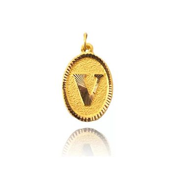 0.25 gr 14 Ayar Altın V Harf Kolye Ucu