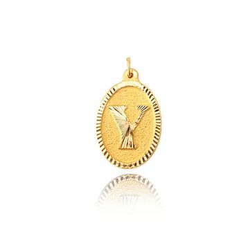0.25 gr 14 Ayar Altın Y Harf Kolye Ucu