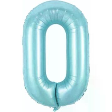 0 Rakam Mavi 76 cm Folyo Balon
