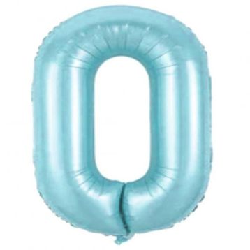 0 Rakam Mavi 76 cm Folyo Balon