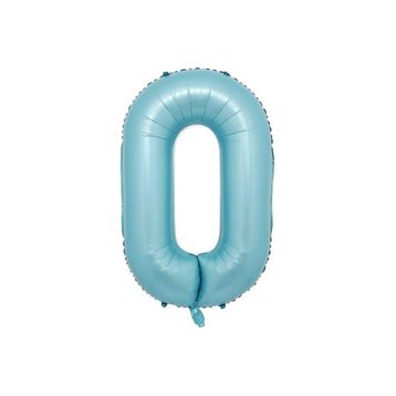 0 Rakam Mavi 76 cm Folyo Balon