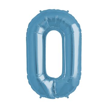 0 Rakam Mavi 76 cm Folyo Balon