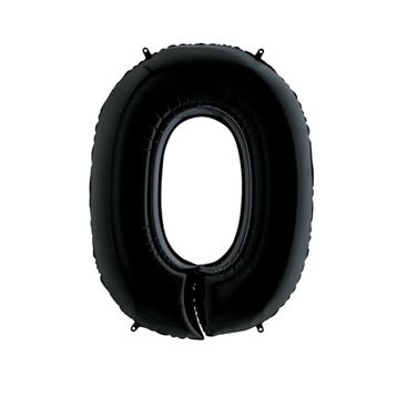 0 Rakam Siyah 100 cm Folyo Balon
