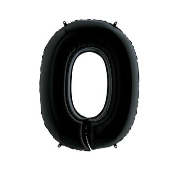 0 Rakam Siyah 100 cm Folyo Balon