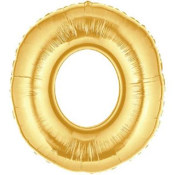 0 Rakamı Altın Folyo Balon