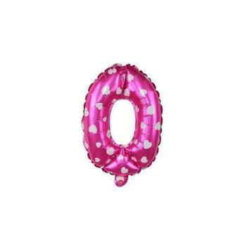 0 Rakamı Pembe 40 cm Folyo Balon