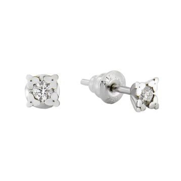 0,14 ct Pırlanta Tektaş Küpe