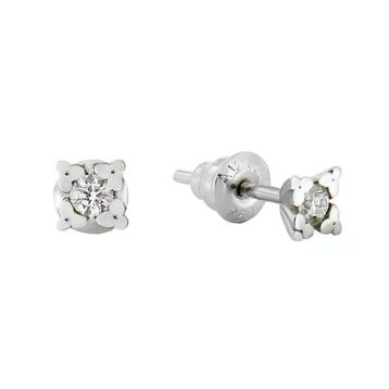 0,14 ct Pırlanta Tektaş Küpe