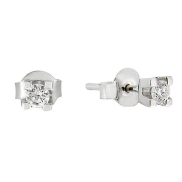 0,19 ct Pırlanta Tektaş Küpe