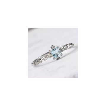 0,34 ct Pırlanta Aquamarin Exuslave Yüzük