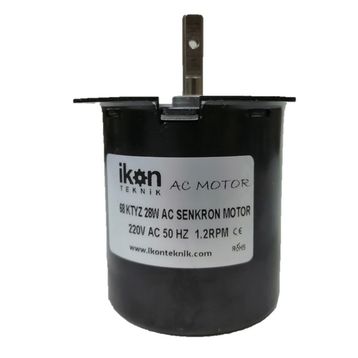 1.2 RPM 68KTYZ AC Redüktörlü Senkron Motor Çevirme Motoru