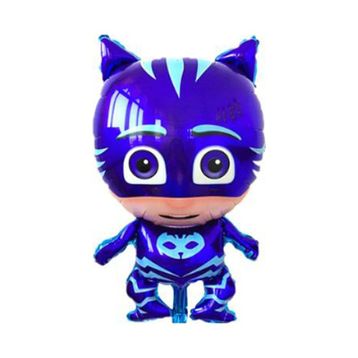 1 Adet Pijamaskeliler Kedi Çocuk Folyo Balon Pija Masks Uçan Balon