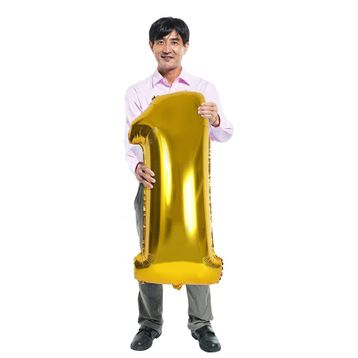 1 Rakam Altın 100 cm Folyo Balon