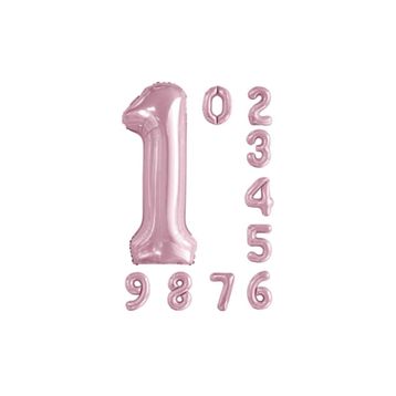 1 Rakamı Pembe 40 cm Folyo Balon