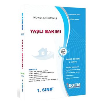 1. Sınıf 2 Yarıyıl Bahar Dönemi Yaşlı Bakımı Konu Anlatımlı Soru Bankası