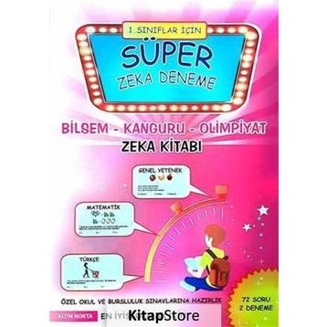 1. Sınıf İçin Süper Zeka Deneme Bilsem - Kanguru - Olimpiyat Zeka Kitabı - kollektif
