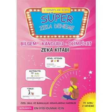 1. Sınıf İçin Süper Zeka Deneme Bilsem - Kanguru - Olimpiyat Zeka Kitabı - kollektif