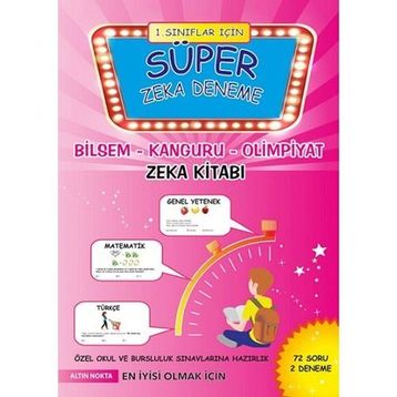 1. Sınıf İçin Süper Zeka Deneme Bilsem - Kanguru - Olimpiyat Zeka Kitabı - kollektif