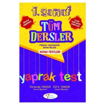 1. Sınıf Tüm Dersler Yaprak Test Tanışır Yayınları