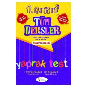 1. Sınıf Tüm Dersler Yaprak Test Tanışır Yayınları