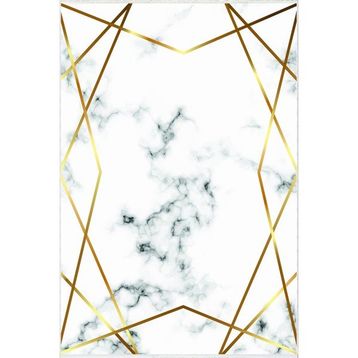 10 Post Online Altın Krem Gold Kaymaz Kesme İnce Dijital Baskı Beyaz 100x300 cm Yolluk