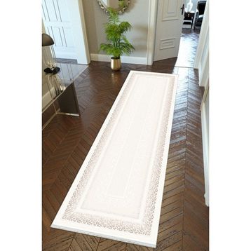 10 Post Online Beyaz Kaymaz Kesme İnce Dijital Baskı Gri 80x325 cm Yolluk