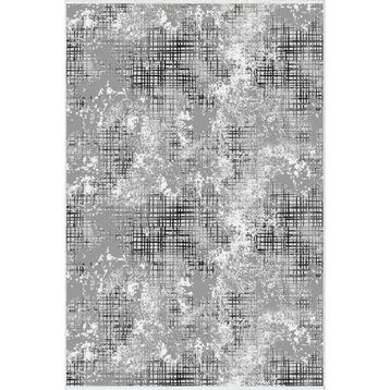 10 Post Online Gri Siyah Dijital Baskı Kaymaz Oval Kesme 180x290 cm Yolluk
