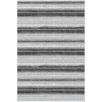 10 Post Online Gri Siyah Dijital Baskı Kaymaz Oval Kesme 70x400 cm Yolluk