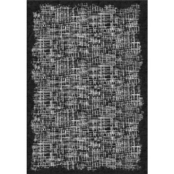 10 Post Online Gri Siyah Dijital Baskı Kaymaz Oval Kesme 80x225 cm Yolluk
