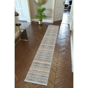 10 Post Online Kahverengi Kaymaz Kesme İnce Dijital Baskı Gri 70x250 cm Yolluk