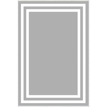 10 Post Online Kaymaz Kesme İnce Dijital Baskı Beyaz Gri 100x250 cm Yolluk