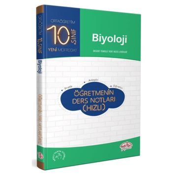 10. Sınıf Biyoloji Öğretmenin Hızlı Ders Notları-Editör Yayınları