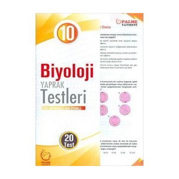 10. Sınıf Biyoloji Yaprak Testleri Yayınevi Palme Yayınları