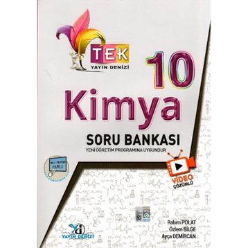 10. Sınıf Kimya TEK Serisi Video Çözümlü Soru Bankası Yayın Denizi Yayınları