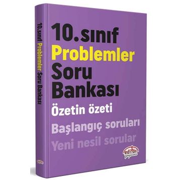 10. Sınıf Özetin Özeti Problemler Soru Bankası - Editör Yayınevi