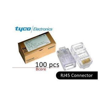 100 Adet Amp RJ45 Konnektör