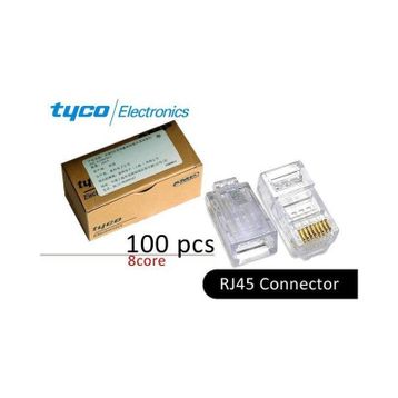 100 Adet Amp RJ45 Konnektör