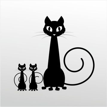 100 cm Aile Kedisi Folyo Sticker